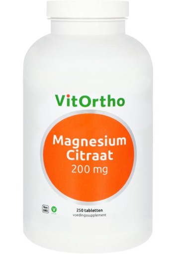 Vitortho Magnesium citraat 200 mg (250 Tabletten)