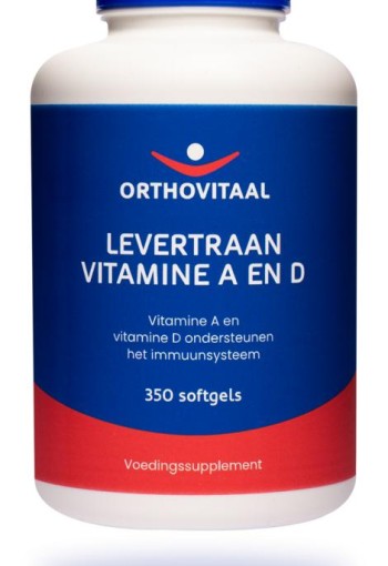 Orthovitaal Levertraan vitamine A en D (350 Softgels)