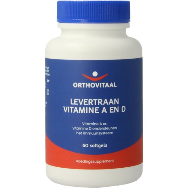 Orthovitaal Levertraan Vitamine A en D (60 Softgels)