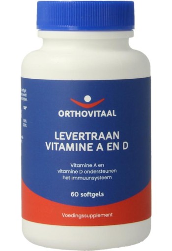 Orthovitaal Levertraan Vitamine A en D (60 Softgels)