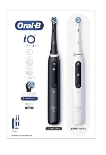Oral-B iO 5 Zwart & Wit 2 Elektrische Tandenborstels By Braun