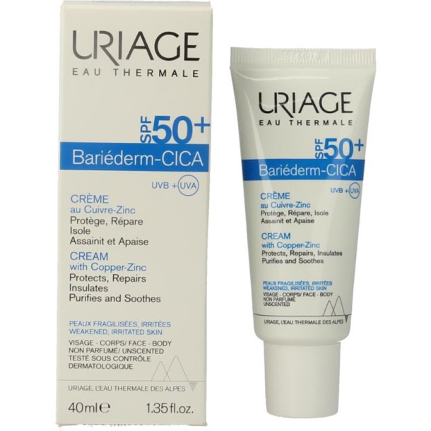 Uriage Bariederm cica creme SPF50 (40 Milliliter)