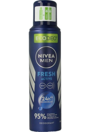 Nivea Men deodorant spray fresh active eco (125 Milliliter)