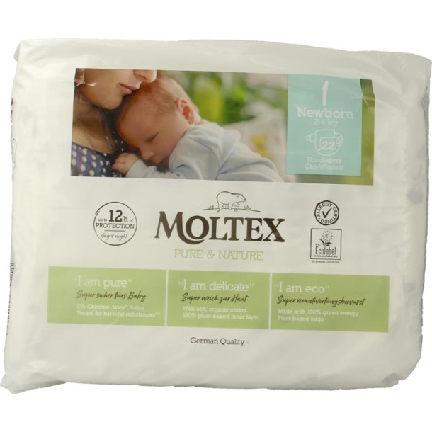 Moltex Pure & nature babyluiers newborn (22 Stuks)