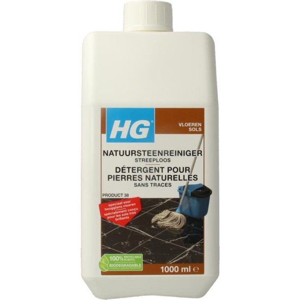 HG Natuursteen reiniger streeploos (1 Liter)