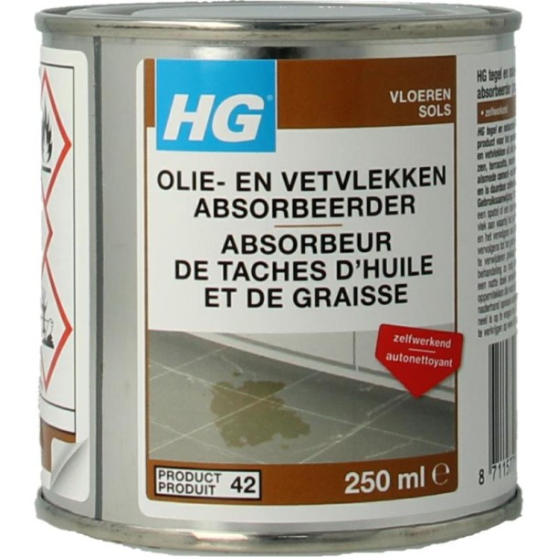 HG Olie & vetvlek absorbeerder (250 Milliliter)