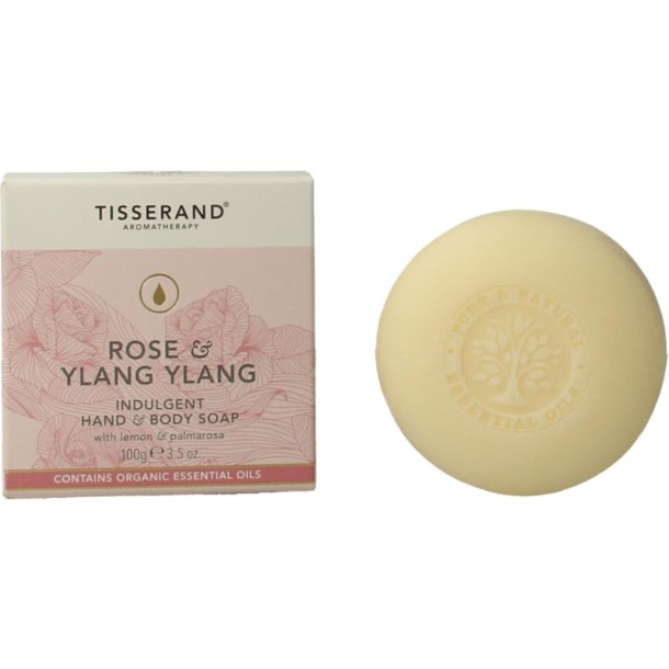 Tisserand Zeep roos & ylang ylang (100 Gram)