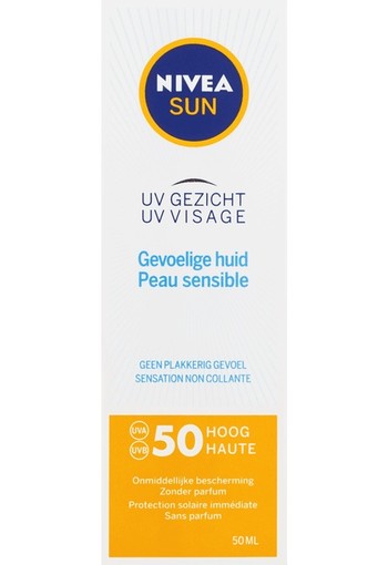NIVEA SUN Face Sensitive Gezichtszonnecrème SPF50 50 ml