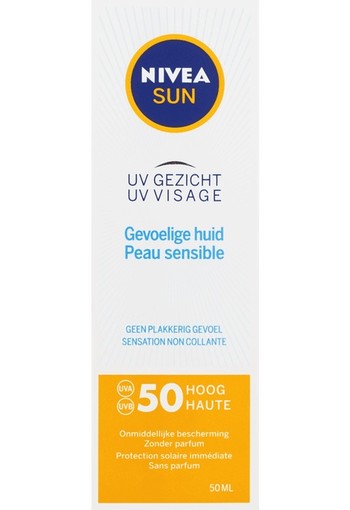 NIVEA SUN Face Sensitive Gezichtszonnecrème SPF50 50 ml
