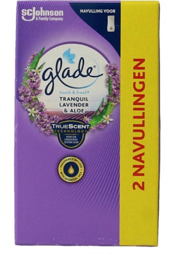 Glade Touch & fresh navul duo lavendel / aloe (2 Stuks)