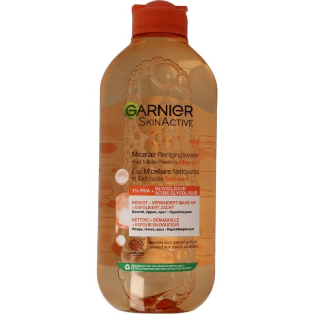 Garnier SkinActive micellair reinigingswater milde peeling (400 Milliliter)