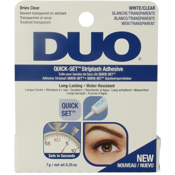DUO Quickset striplash adhesive white/clear 7 Gram