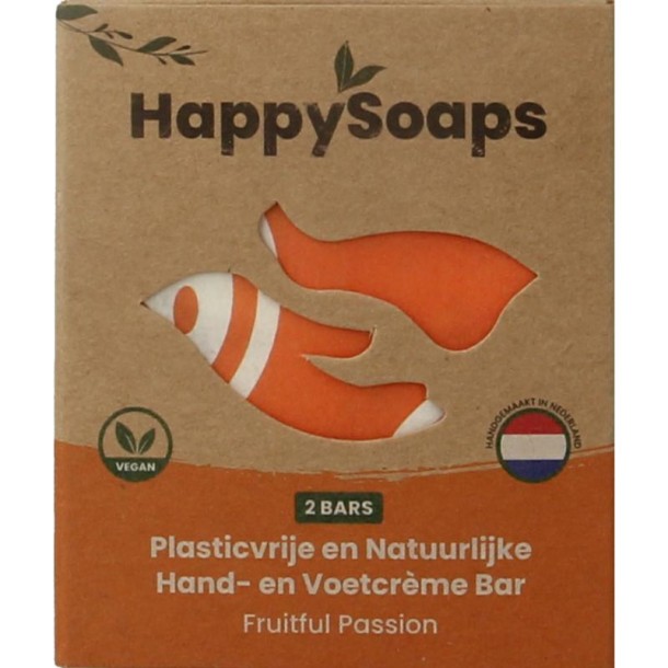 Happysoaps Hand & voetcreme bar fruitful passion (40 Gram)