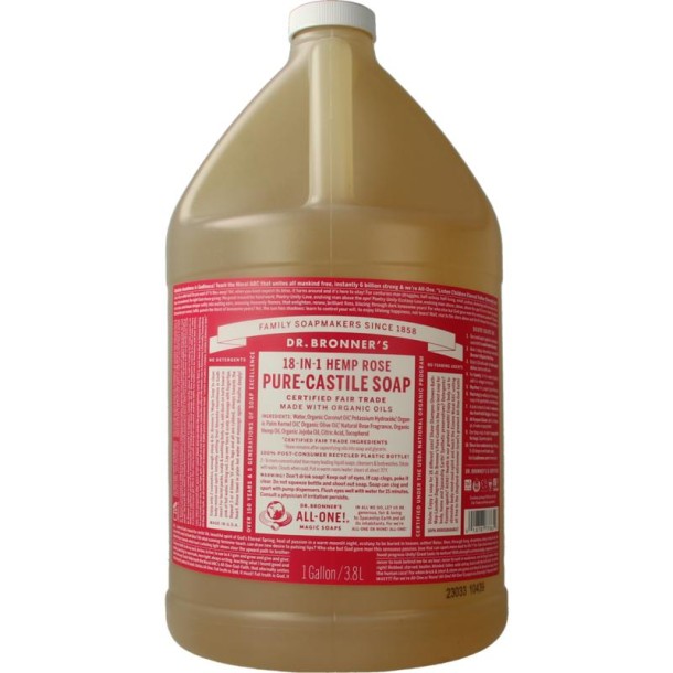 Dr Bronners Liquid soap roos (3800 Milliliter)