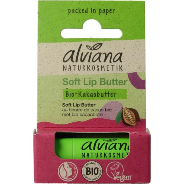 Alviana Lip butter soft met cacaoboter (5 Gram)