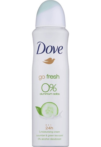 Dove Original 0% Aluminiumzouten Cucumber Deodorant Spray 150 ml
