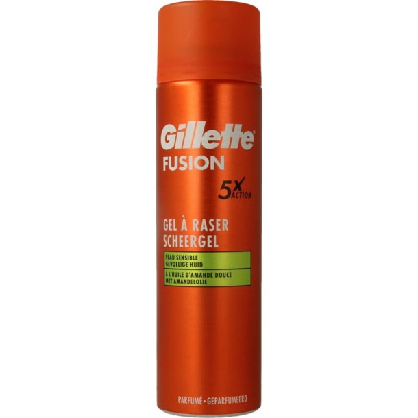 Gillette Fusion shaving gel sensitive (200 Milliliter)