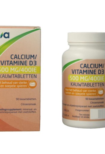Teva Calcium/Vitamine D 500mg/400IE (90 Kauwtabletten)