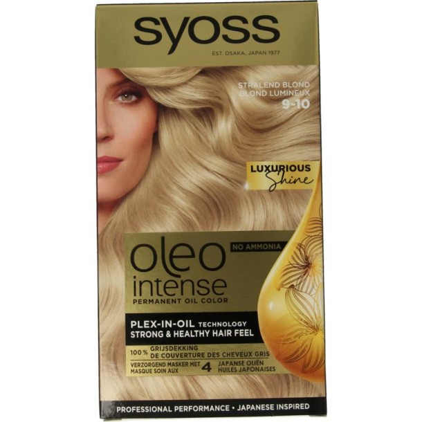 Syoss Color Oleo Intense 9-10 bright blond haarverf 1 Set