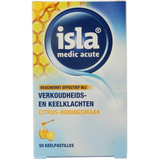 Isla Citrus honing keelpastille (50 Pastilles)