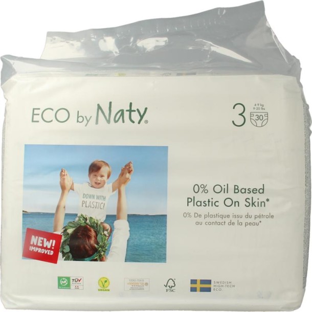 Naty Luiers 3 midi 4-9 kg (30 Stuks)