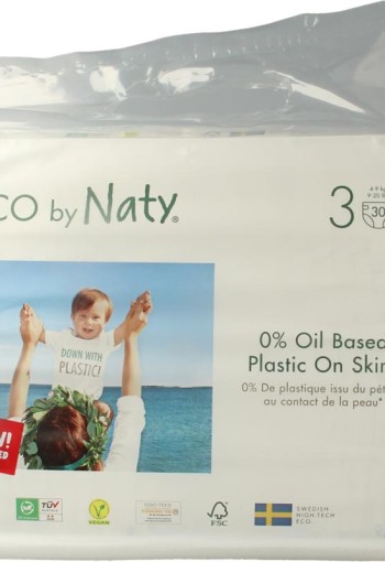 Naty Luiers 3 midi 4-9 kg (30 Stuks)