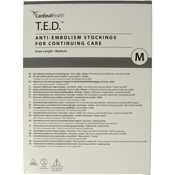 Covidien Ted cont knie beige maat M reg 4271 (1 Paar)