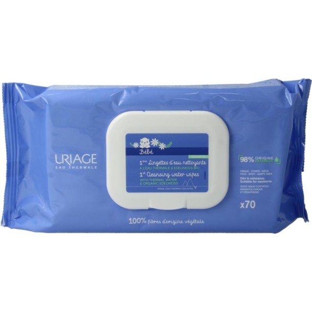 Uriage Bebe 1ere eau lingettes nettoyantes (1 Stuks)