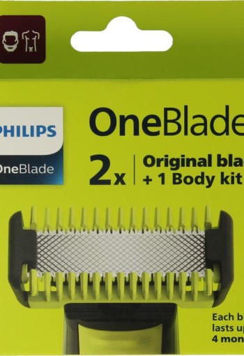 Philips Oneblade face & body mesjes navulverpakking 2 Stuks