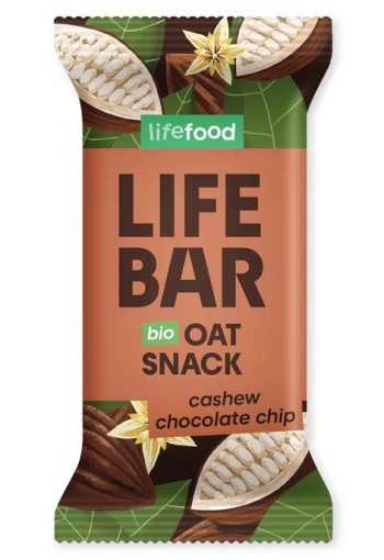 Lifefood Lifebar oatsnack chocolate chip bio (40 Gram)