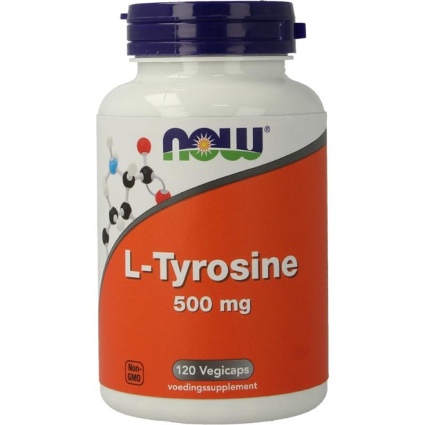 NOW L-Tyrosine 500mg (120 Vegetarische capsules)