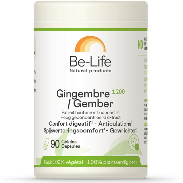 Be-Life Gember 1200 bio (90 Vegetarische capsules)