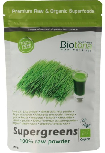 Biotona Supergreens raw powder bio (150 Gram)