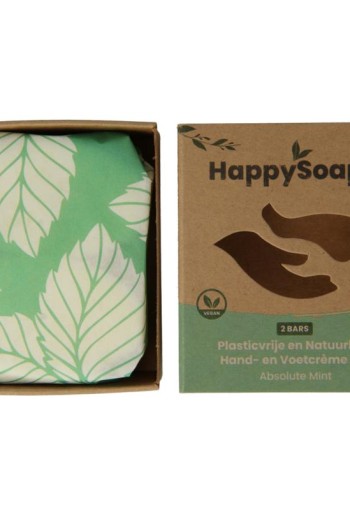 Happysoaps Hand & voetcreme bar absolute mint (40 Gram)