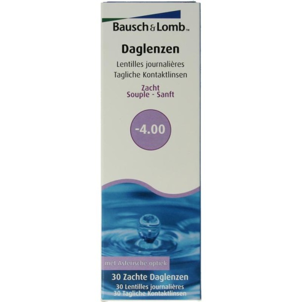 Bausch & Lomb Daglenzen -4.00 (30 Stuks)