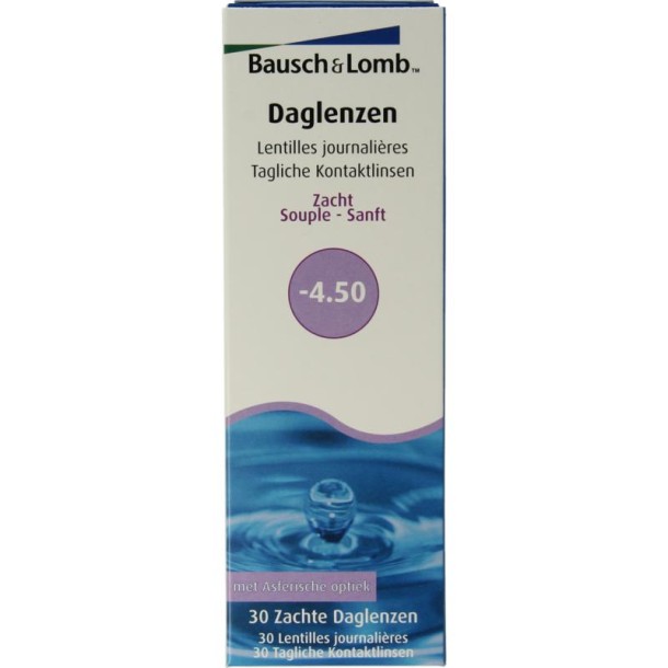 Bausch & Lomb Daglenzen -4.50 (30 Stuks)