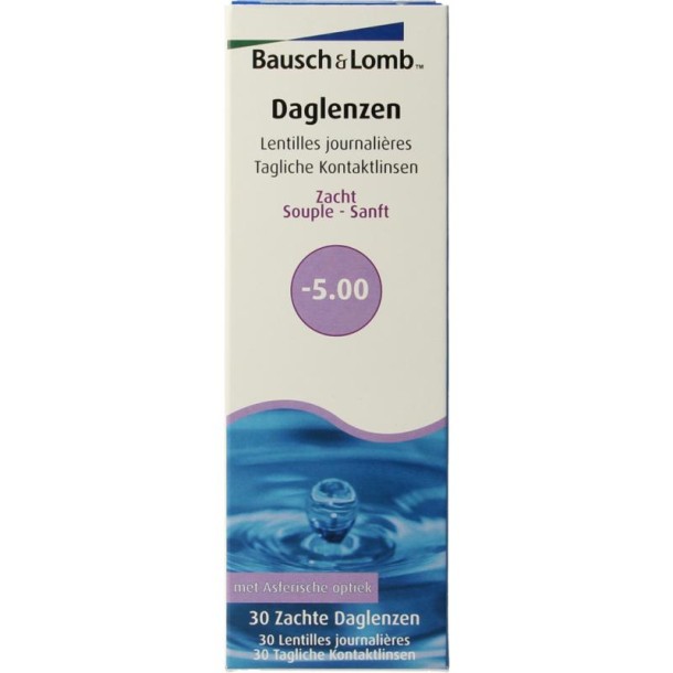 Bausch & Lomb Daglenzen -5.00 (30 Stuks)