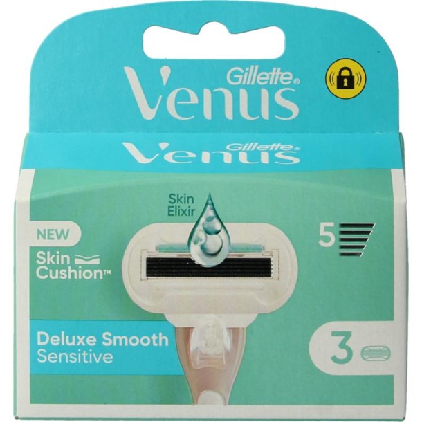 Gillette Venus deluxe sensitive mesjes (3 Stuks)