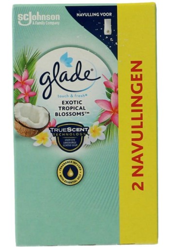 Glade Touch & fresh navul duo exotic tropical blossoms (2 Stuks)