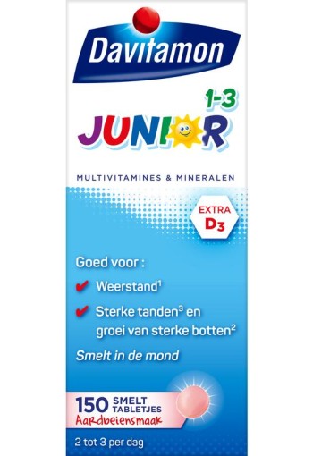 Davitamon Junior 1+ smelttablet 150 tabletten