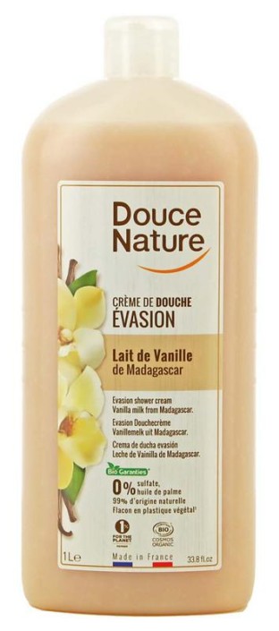 Douce Nature Douchecreme evasion vanillemelk uit Madagaskar bio (1 Liter)