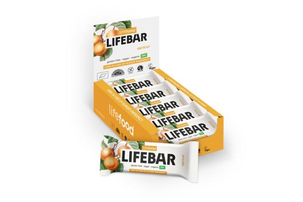 Lifefood Lifebar abrikoos bio raw (40 Gram)