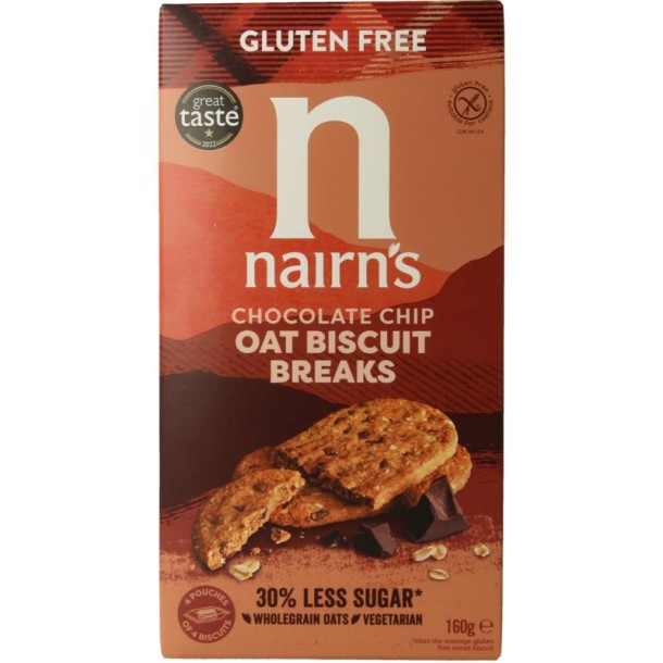 Nairns Biscuit breaks oat & chocolate chip (160 Gram)