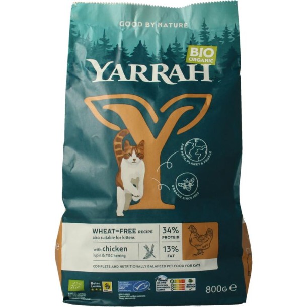 Yarrah Kattenvoer wheat-free bio (800 Gram)