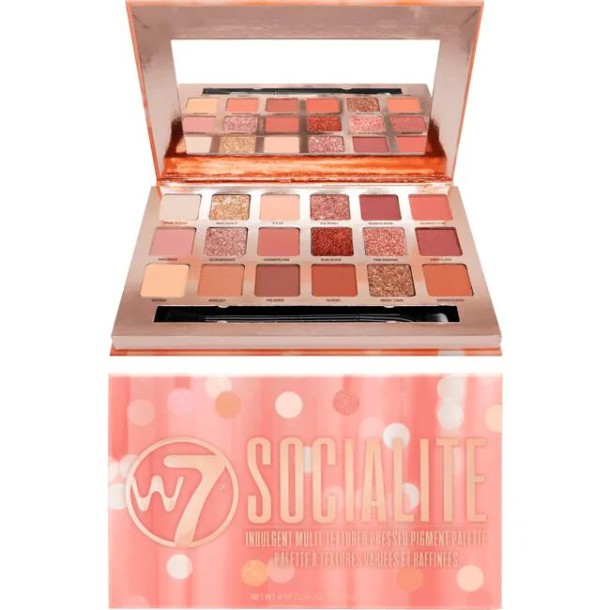 W7 Socialite Multi-Textured Pressed Pigment Palette