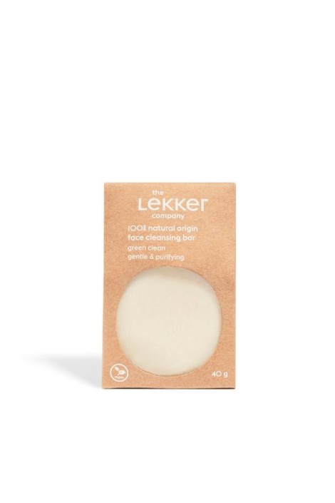 Lekker Company Face bar green clean (40 Gram)
