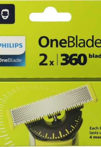 Philips Oneblade 360 navulmesjes 2 Stuks