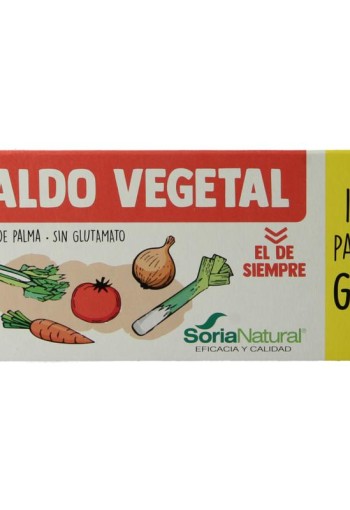 Soria Natural Bouillonblokjes vegan glutenvrij 10 + 2 gratis (12 Stuks)