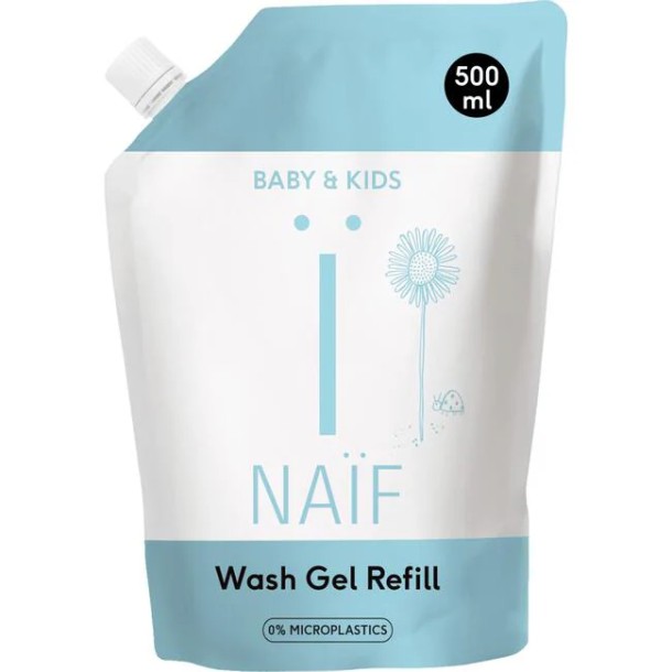 Naïf Baby & Kids Reinigende Wasgel Navulverpakking 500 ML