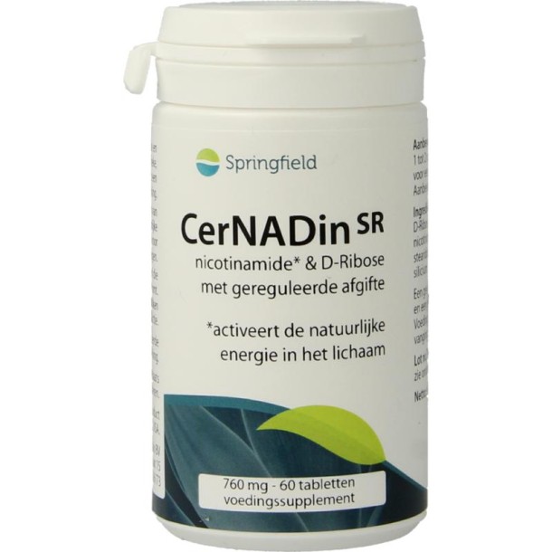 Springfield Cernadin SR nicotinamide & D-ribose 760mg (60 Tabletten)